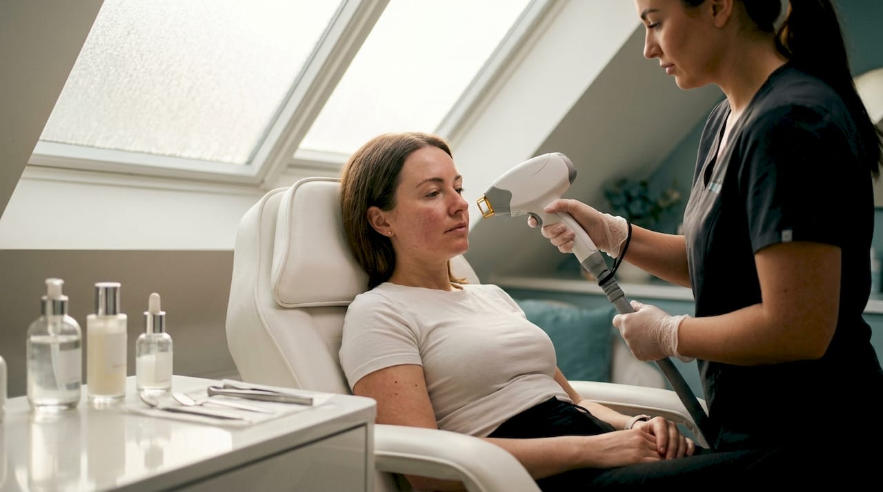 Žena sa rozhodla pre laserovú epiláciu tváre, hoci trpí rosaceou.